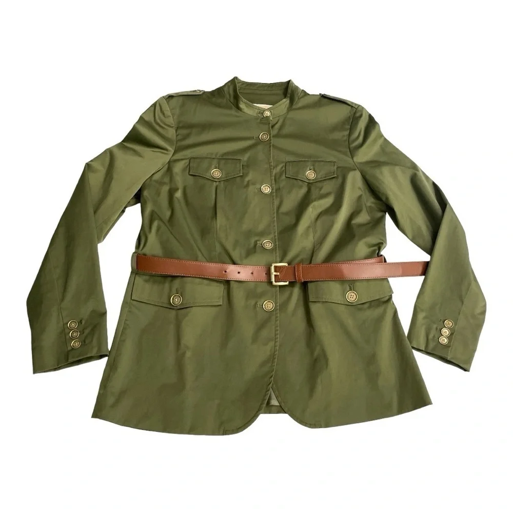 MICHAEL KORS Army women’s  Green Utility Jacket in a size 12